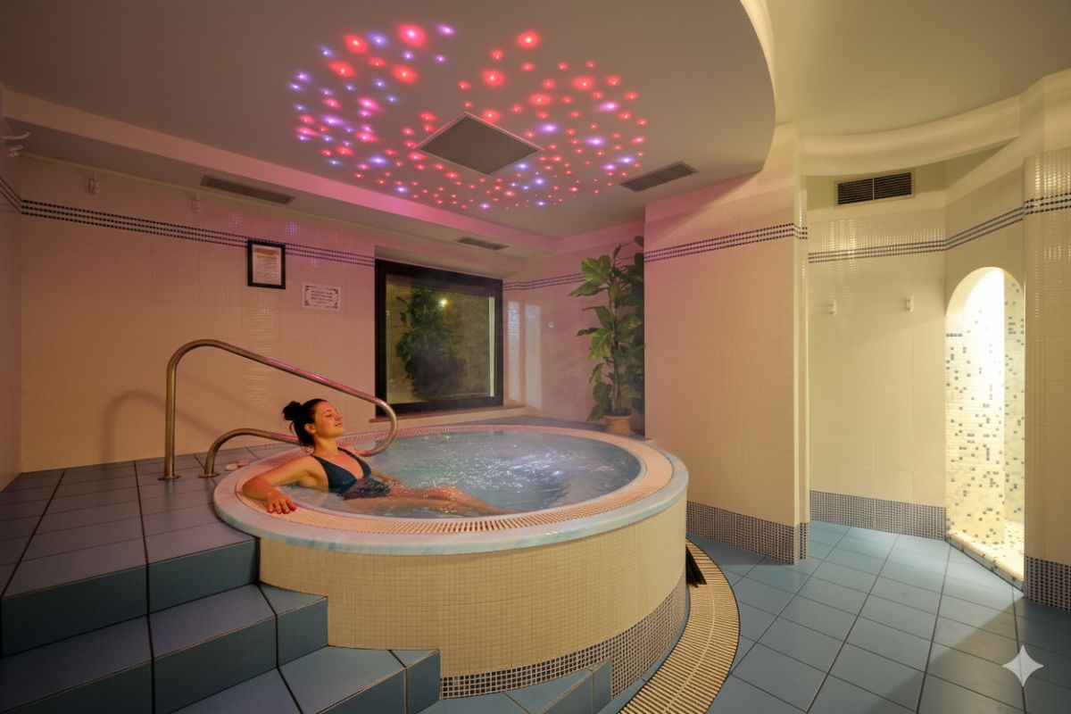 ragazza single in idromassaggio spa